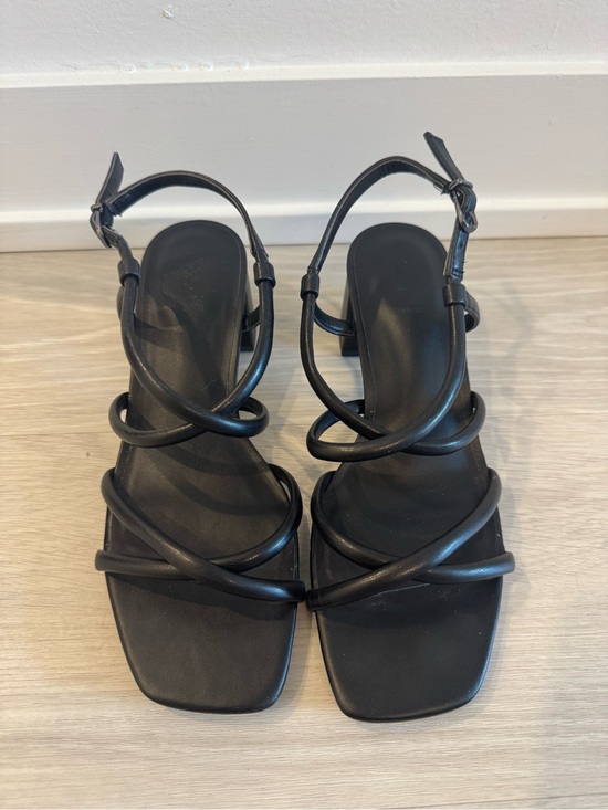 Marks & Spencer Shoes - Black Strappy Square-Toe, Block Heel Women's Sandals